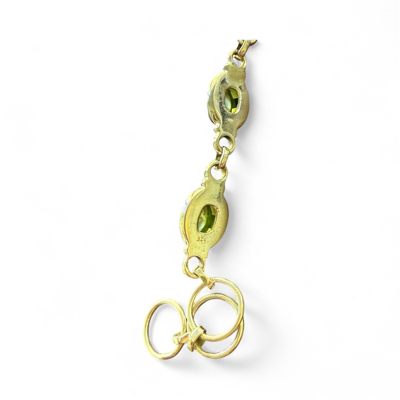Sterling Silver Tennis Bracelet With Peridot Adjustable