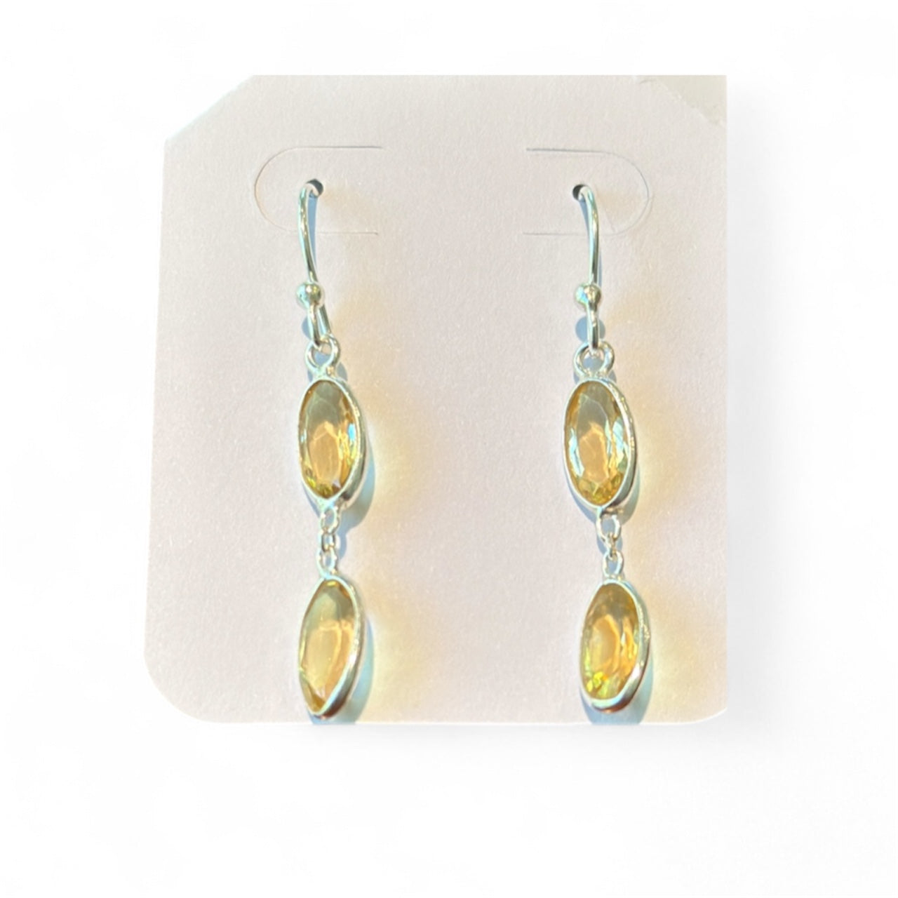 Sterling Silver Citrine Dangle Earrings