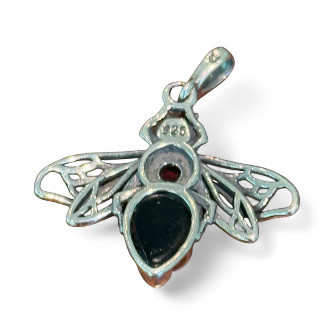 Sterling Silver Amber Bee Pendant