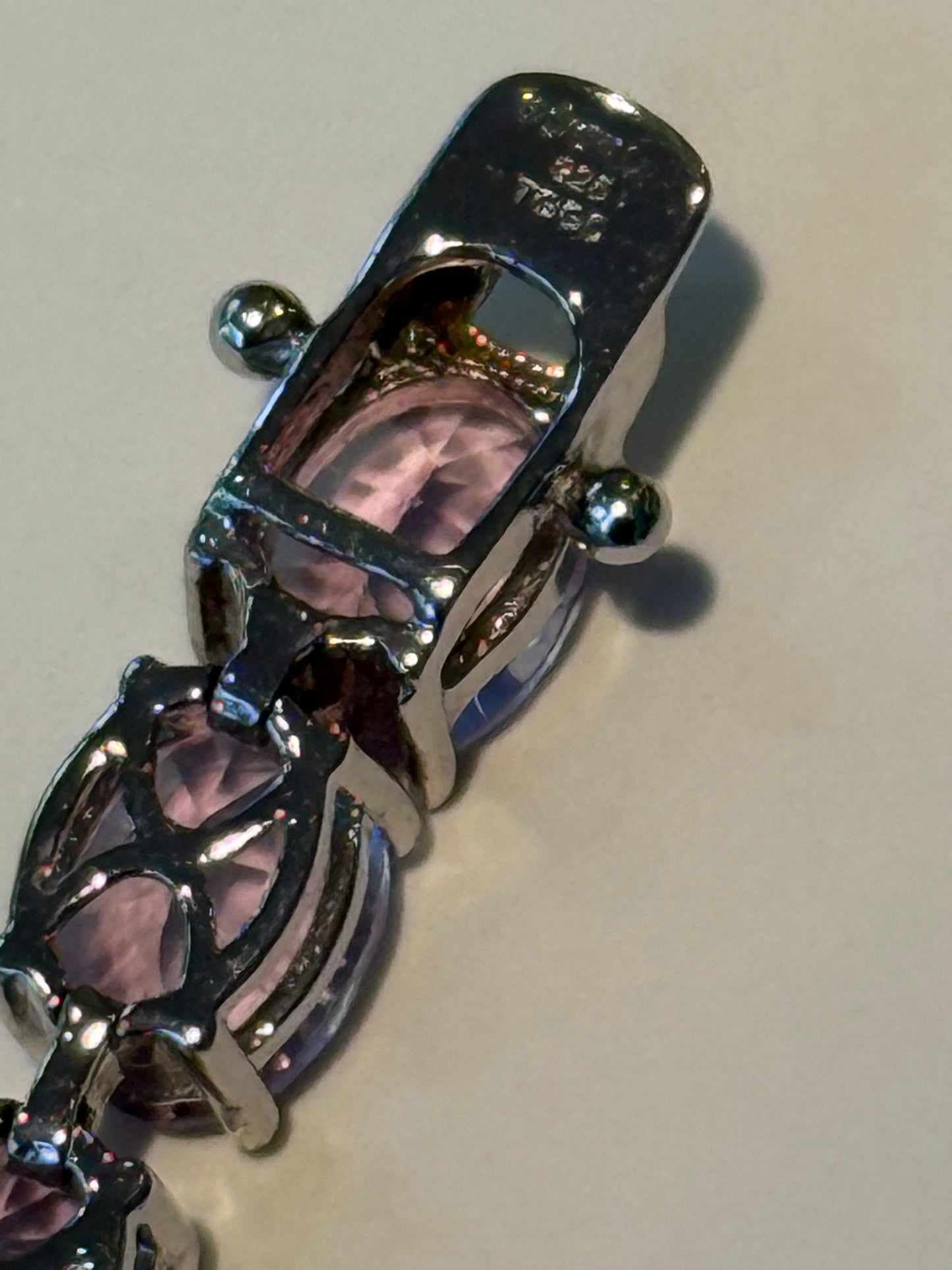 Sterling Silver Fluorite Tennis Bracelet