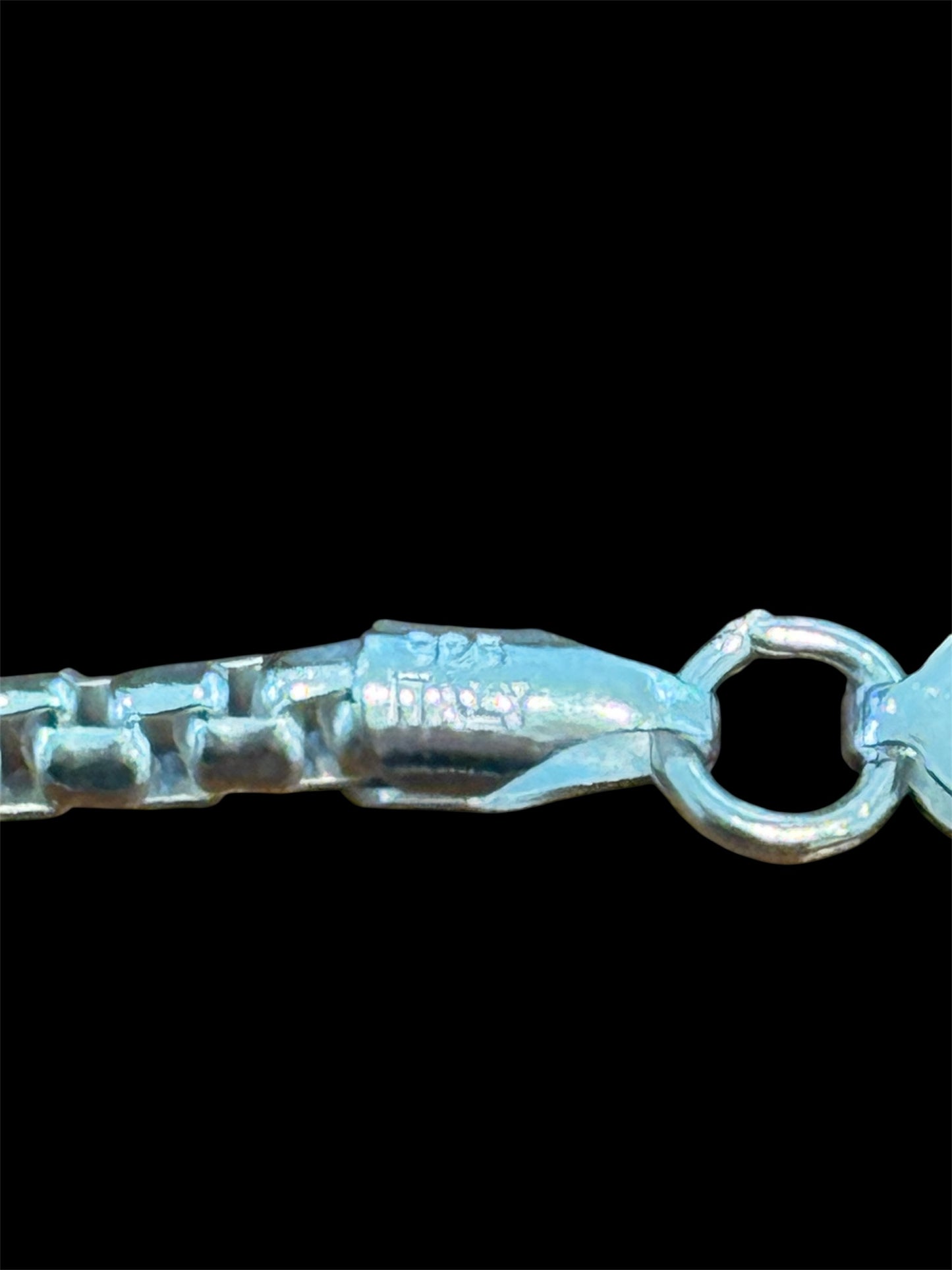 Sterling Silver Venetian Box Chain Necklace Made In Italy 18" New Weight 14g