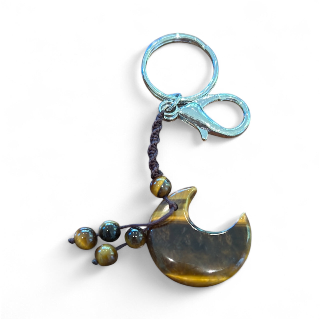 Tiger's Eye Gemstone Keychain