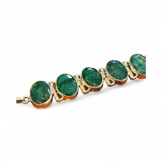 Sterling Silver Emerald Bracelet