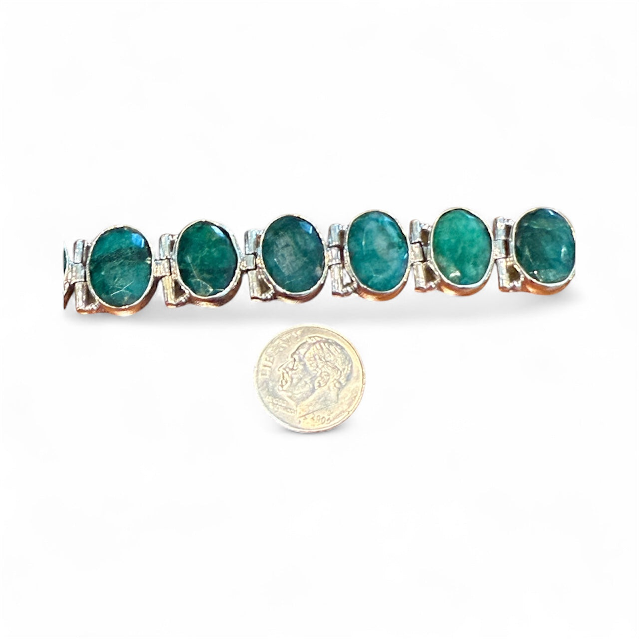 Sterling Silver Emerald Bracelet