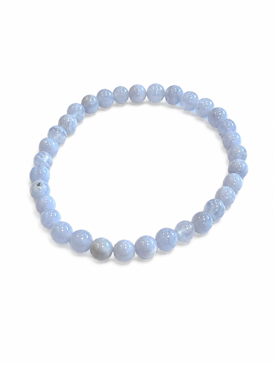 Blue Lace Agate Beaded Bracelet