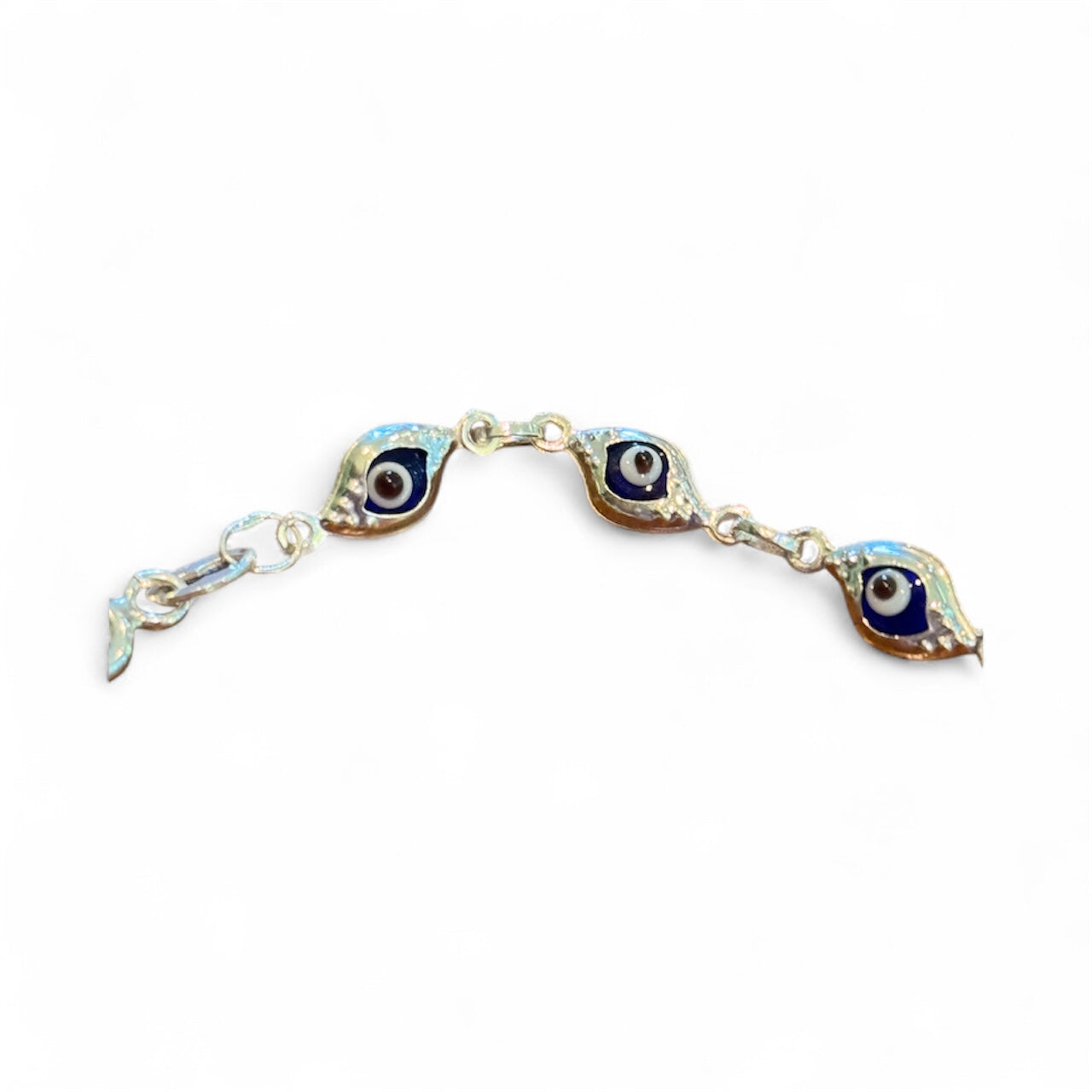 Sterling Silver Evil Eye Anklet
