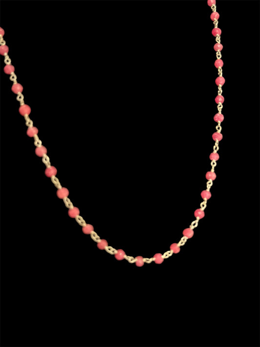 Sterling Silver 30" Ruby Necklace