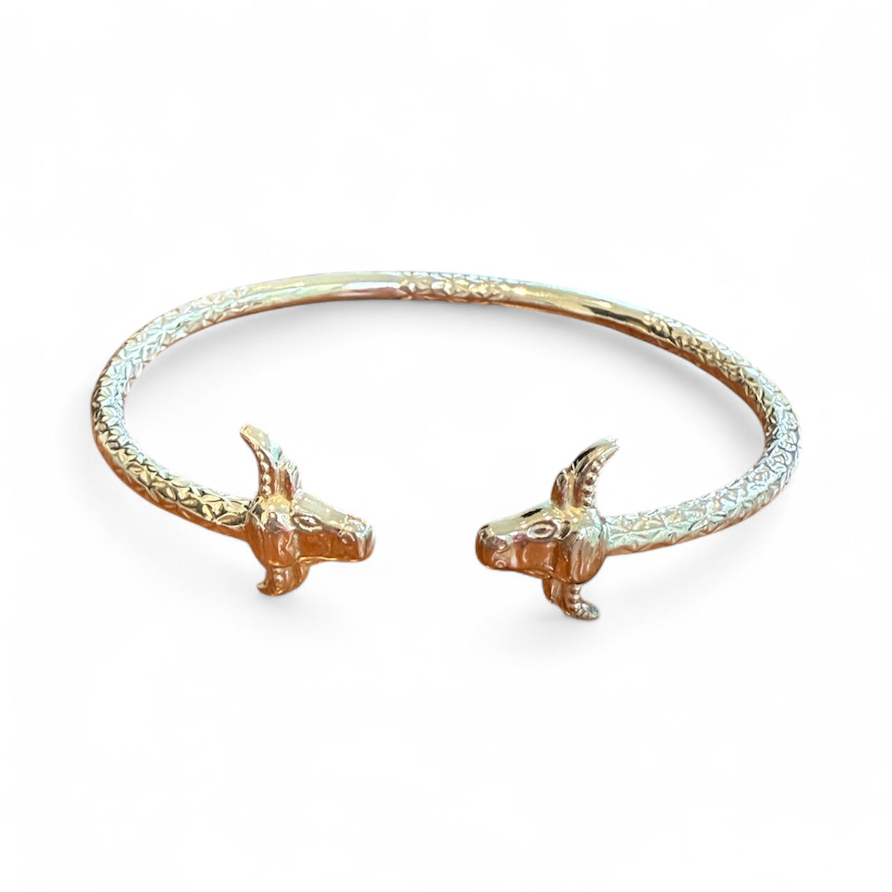 Sterling Silver Bulls Bangle Bracelet