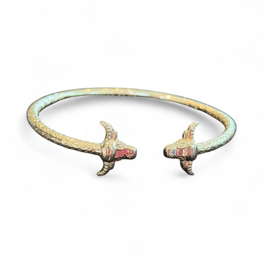Sterling Silver Bulls Bangle Bracelet
