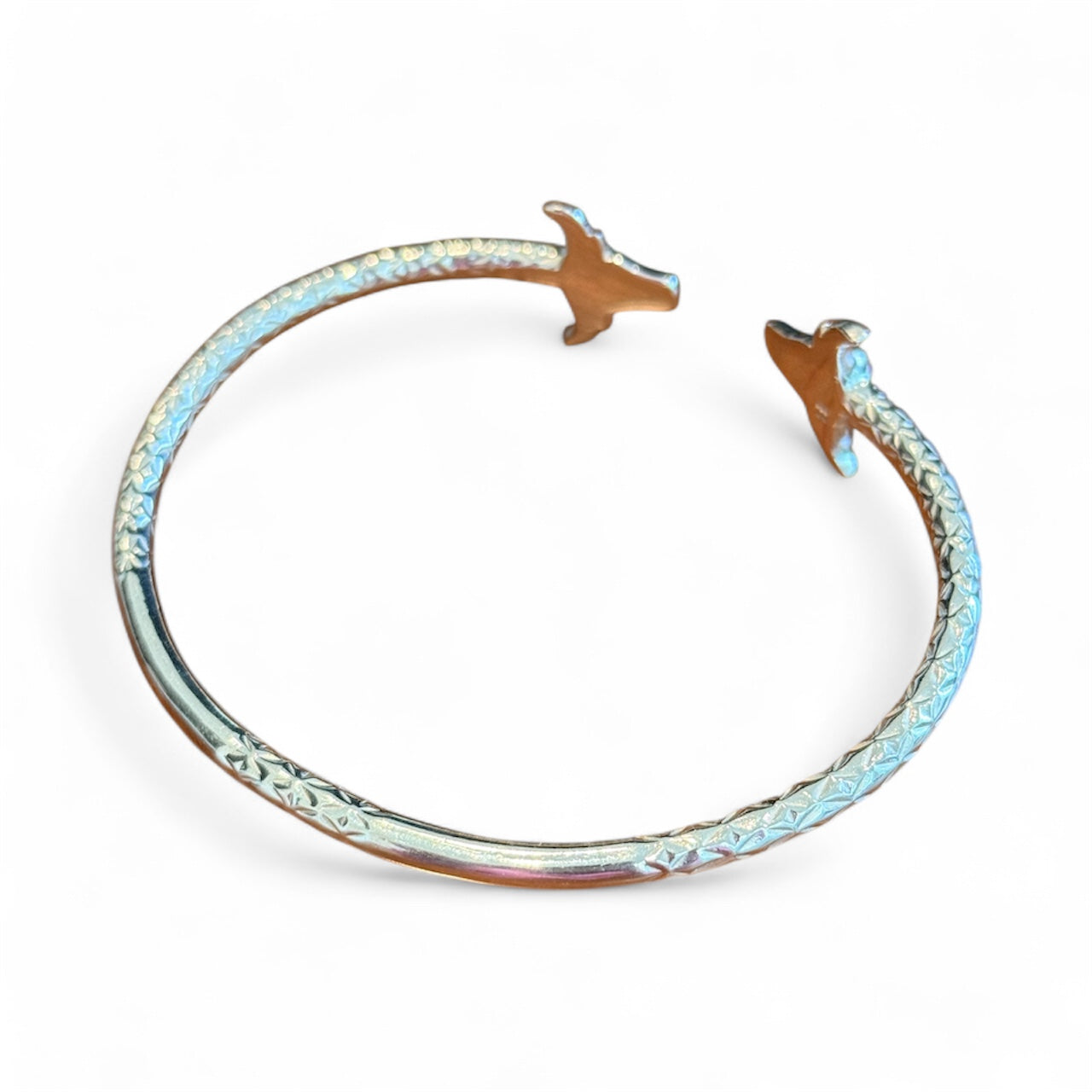 Sterling Silver Bulls Bangle Bracelet