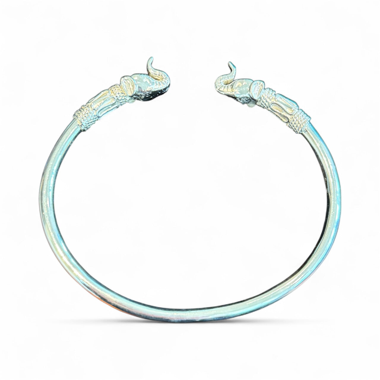 Sterling Silver Elephant Bangle Bracelet