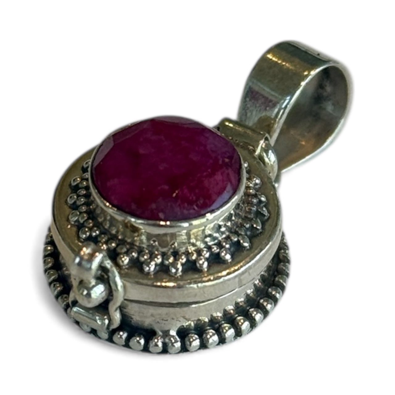 Sterling Silver Ruby Poison Pendant Locket New