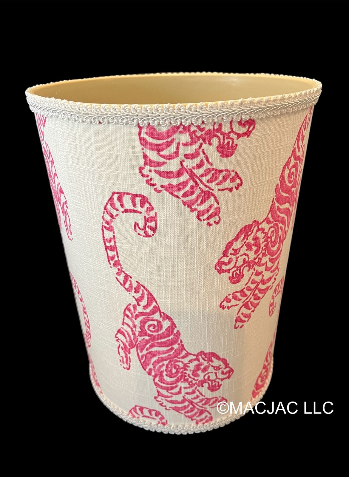 Pink Tiger Covered Wastebasket ***In Stock***