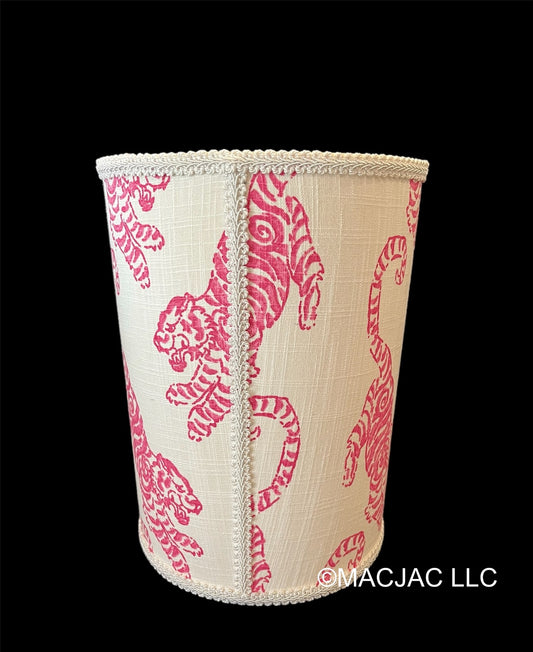 Pink Tiger Covered Wastebasket ***In Stock***
