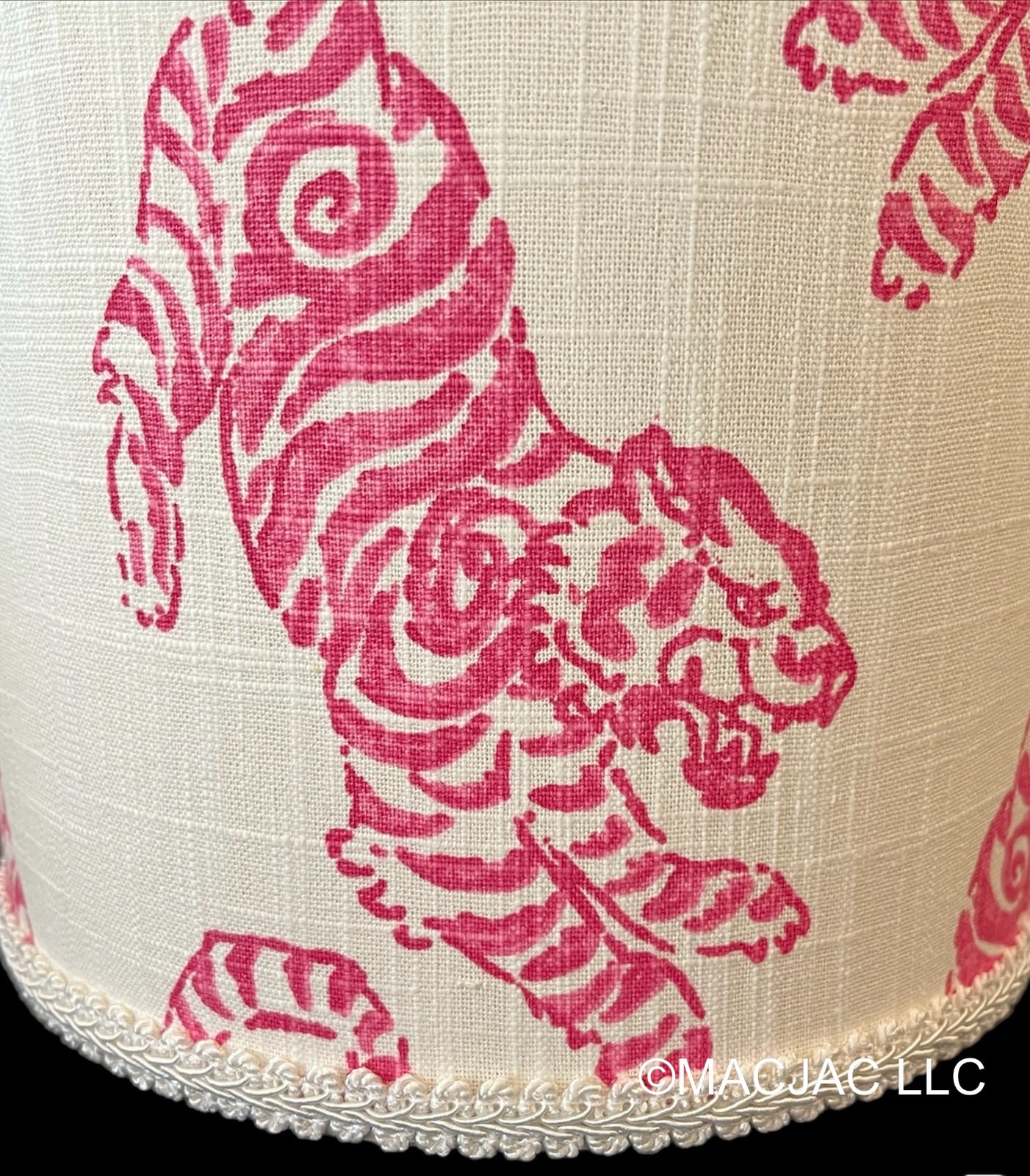 Pink Tiger Covered Wastebasket ***In Stock***