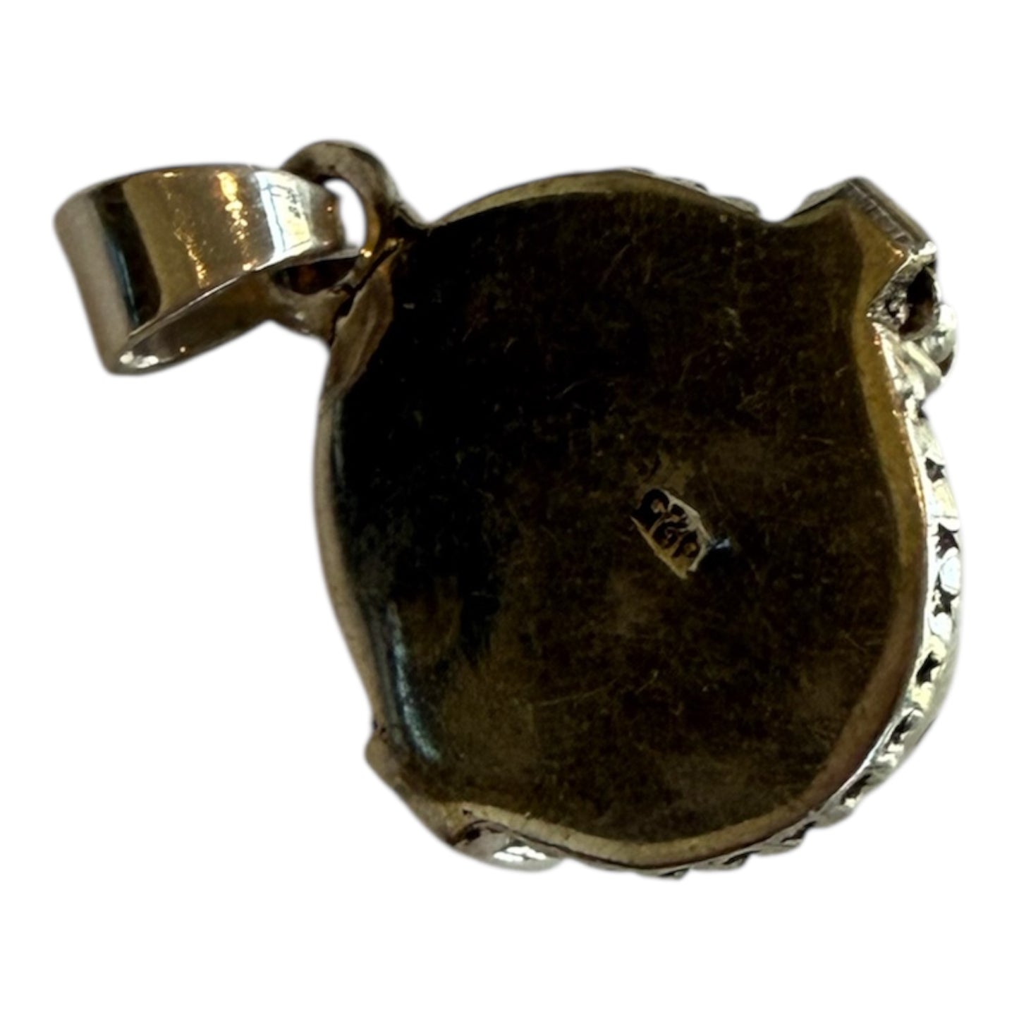 Sterling Silver Rose Quartz Poison Pendant Large