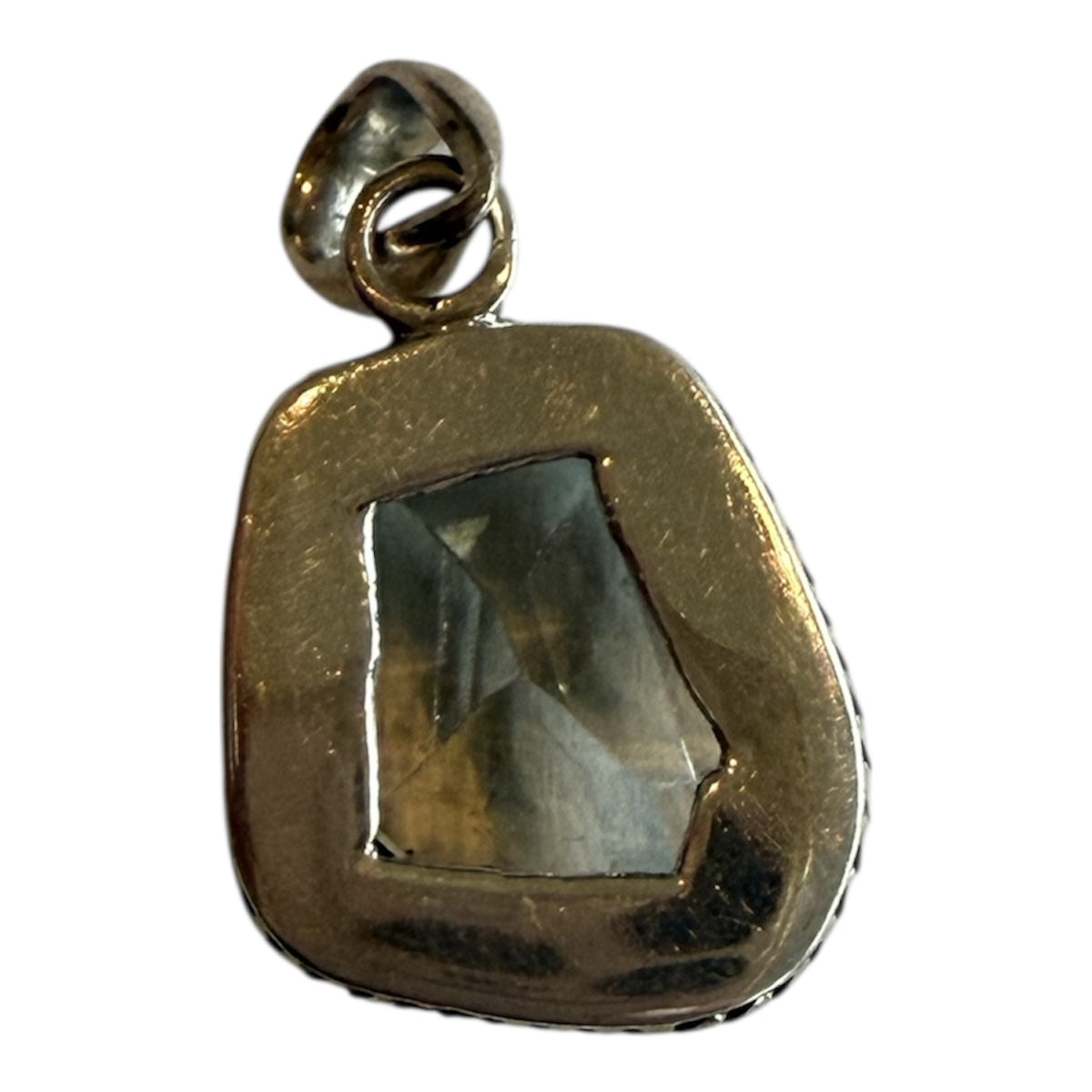 Sterling Silver Green Amethyst Pendant