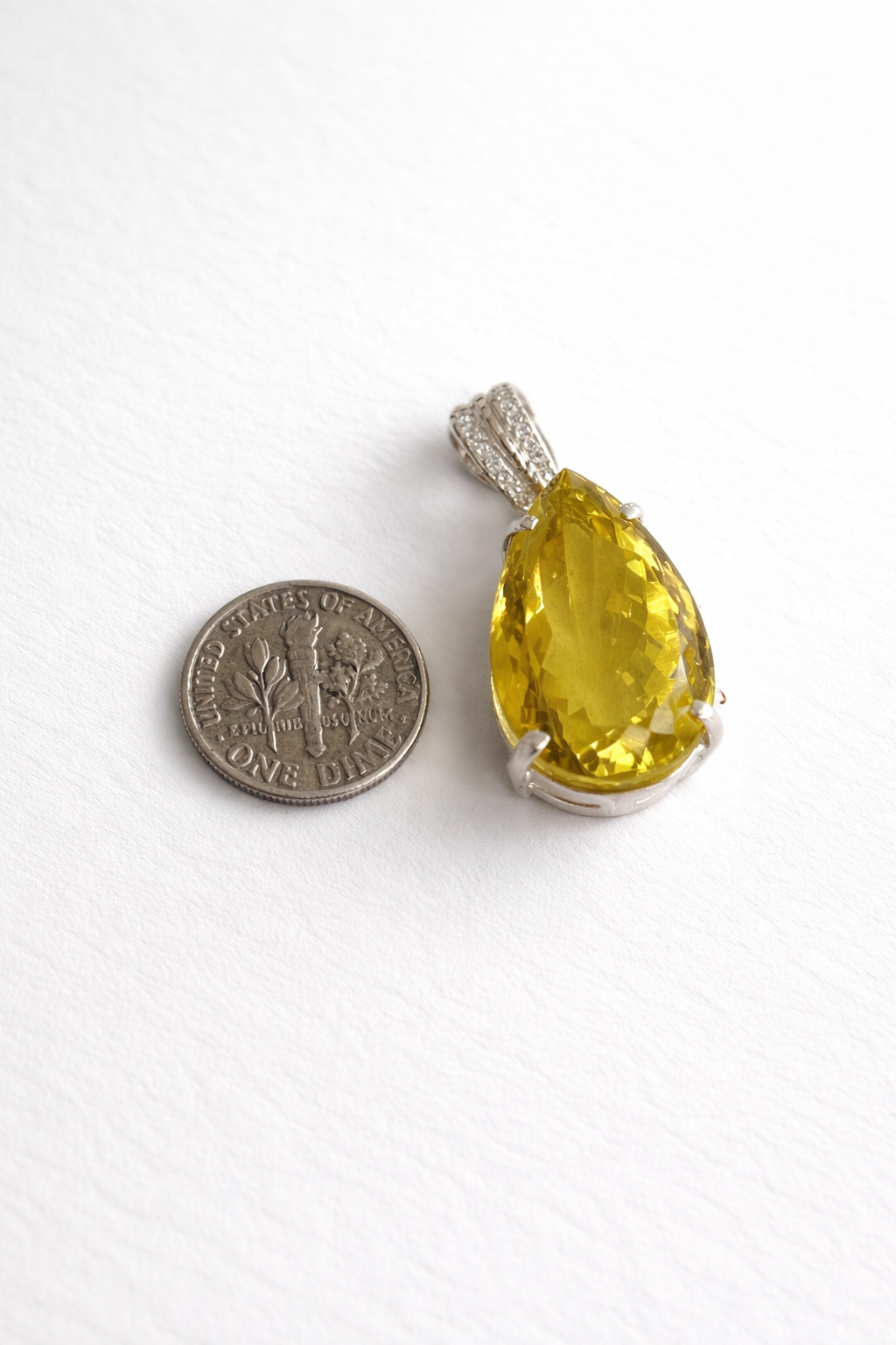 Sterling Silver Lemon Quartz Pendant