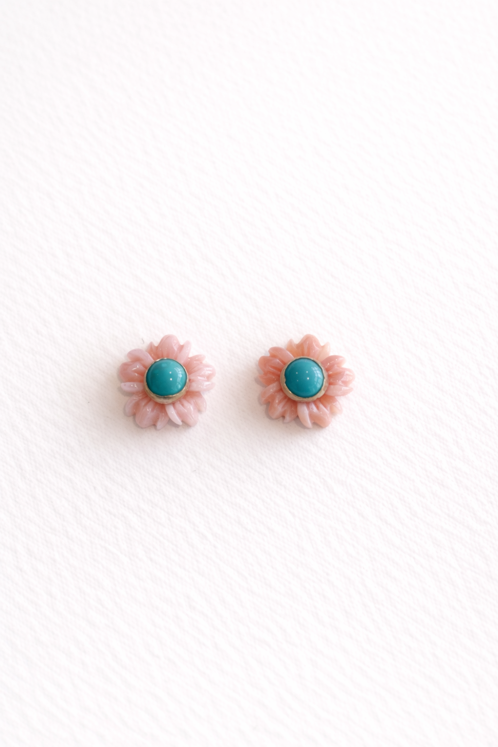 Sleeping Beauty Turquoise and Conch Earrings