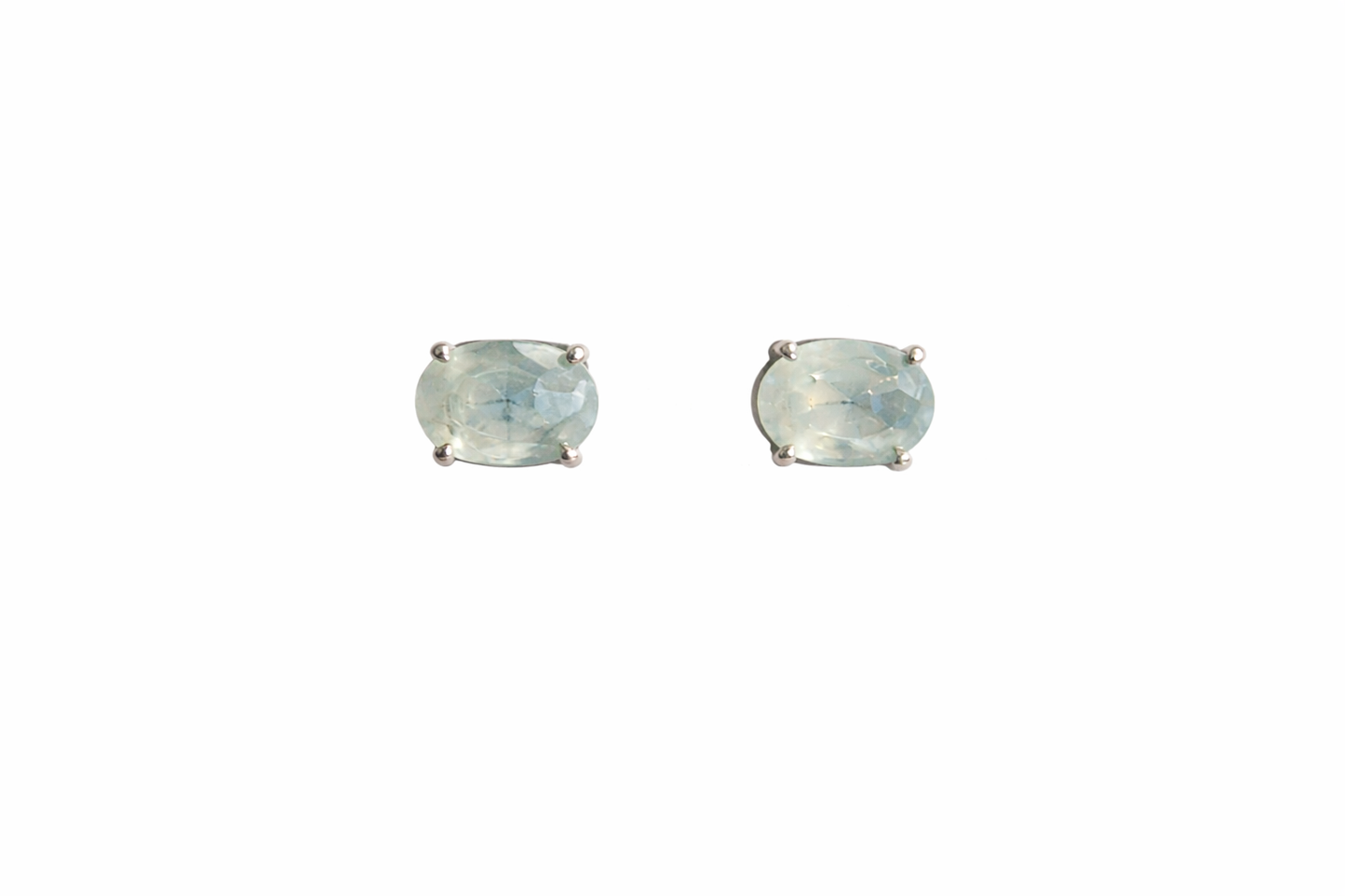 Sterling Silver Moonstone Stud Earrings