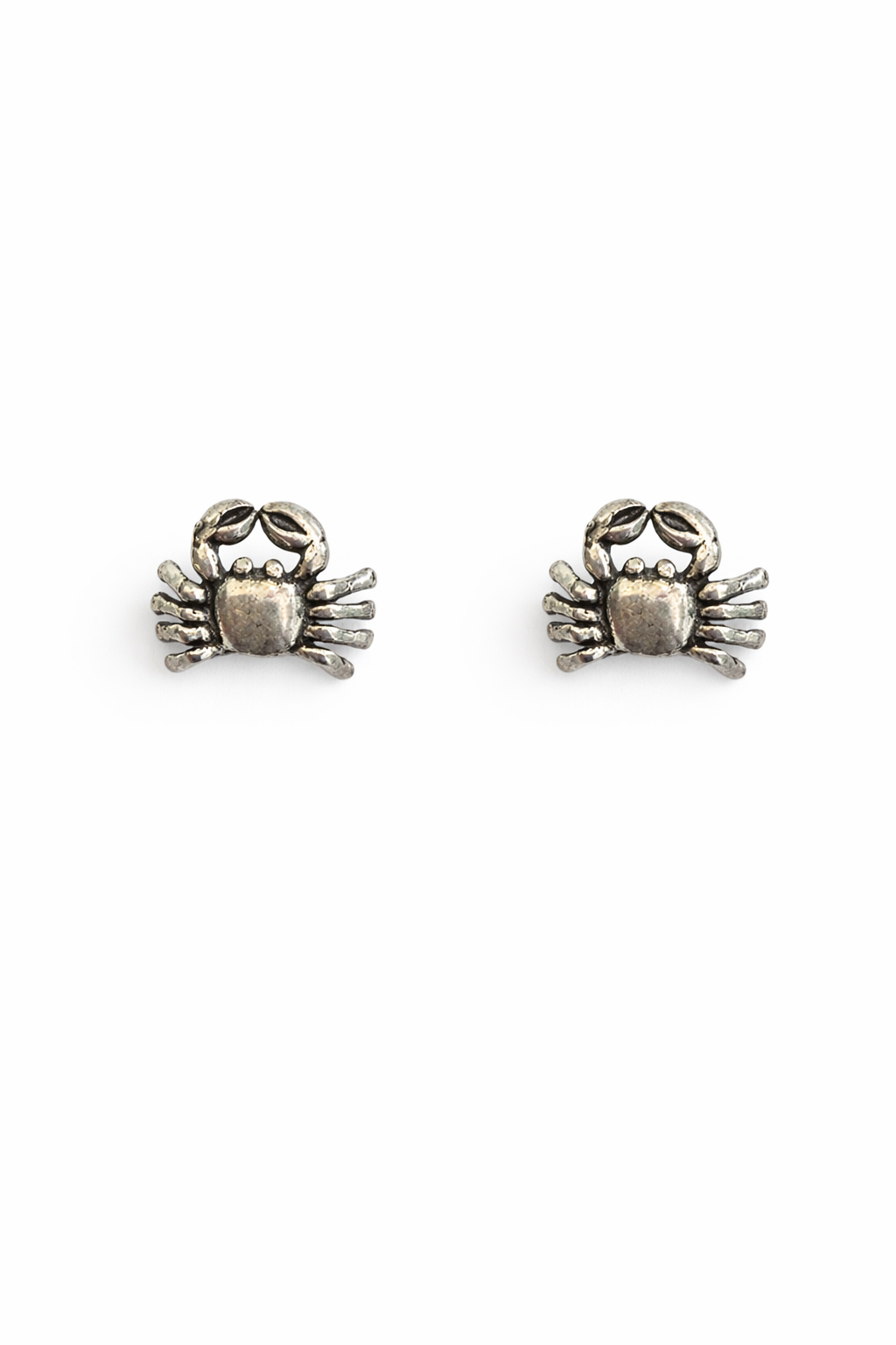 Sterling Silver Crab Stud Earrings