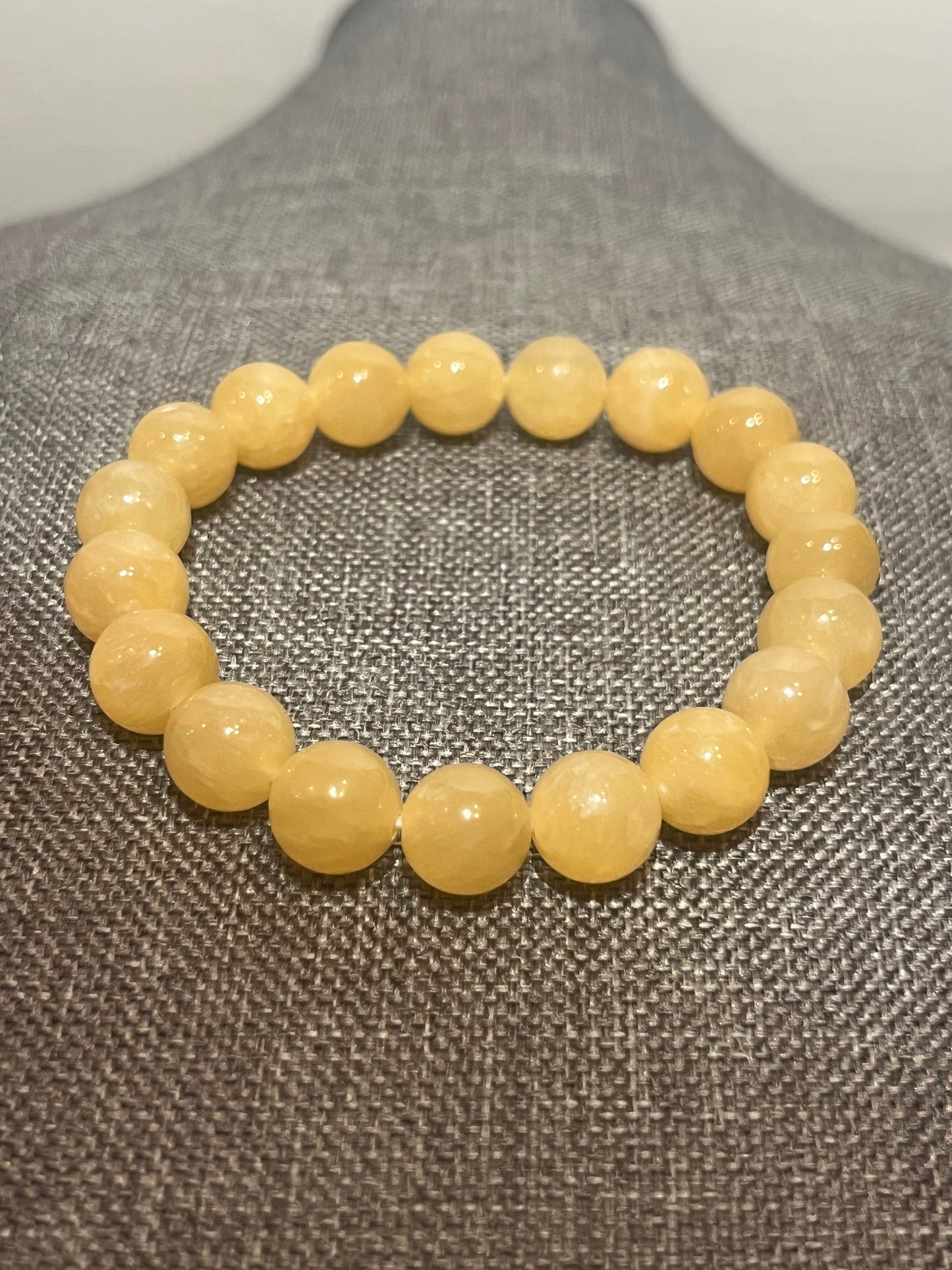 Natural Yellow Opal Gemstone Beaded Bracelet New