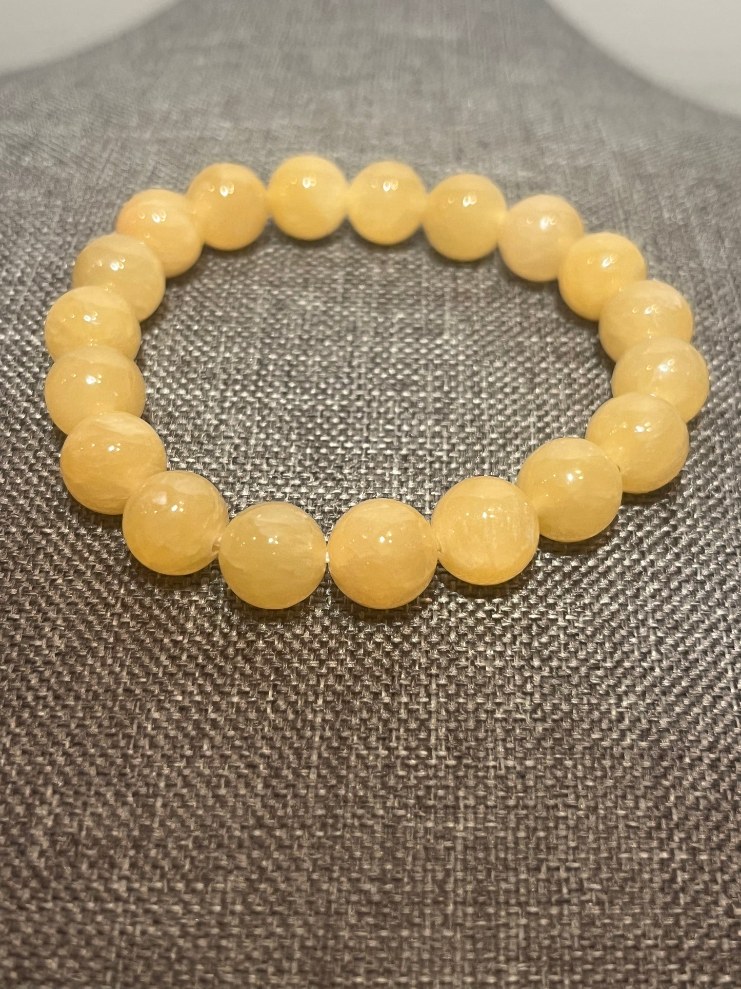 Natural Yellow Opal Gemstone Beaded Bracelet New