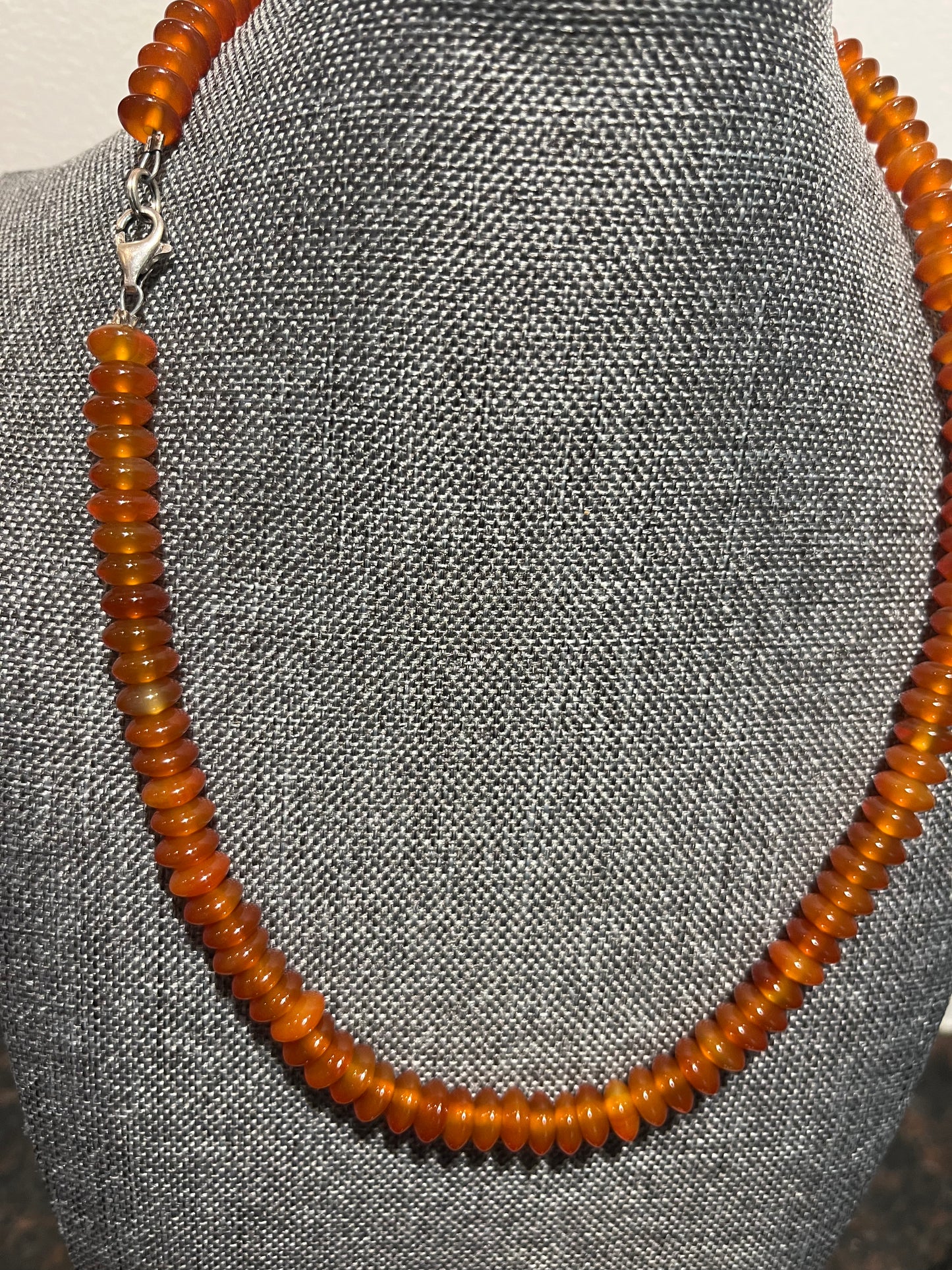 Carnelian Sterling Silver Necklace