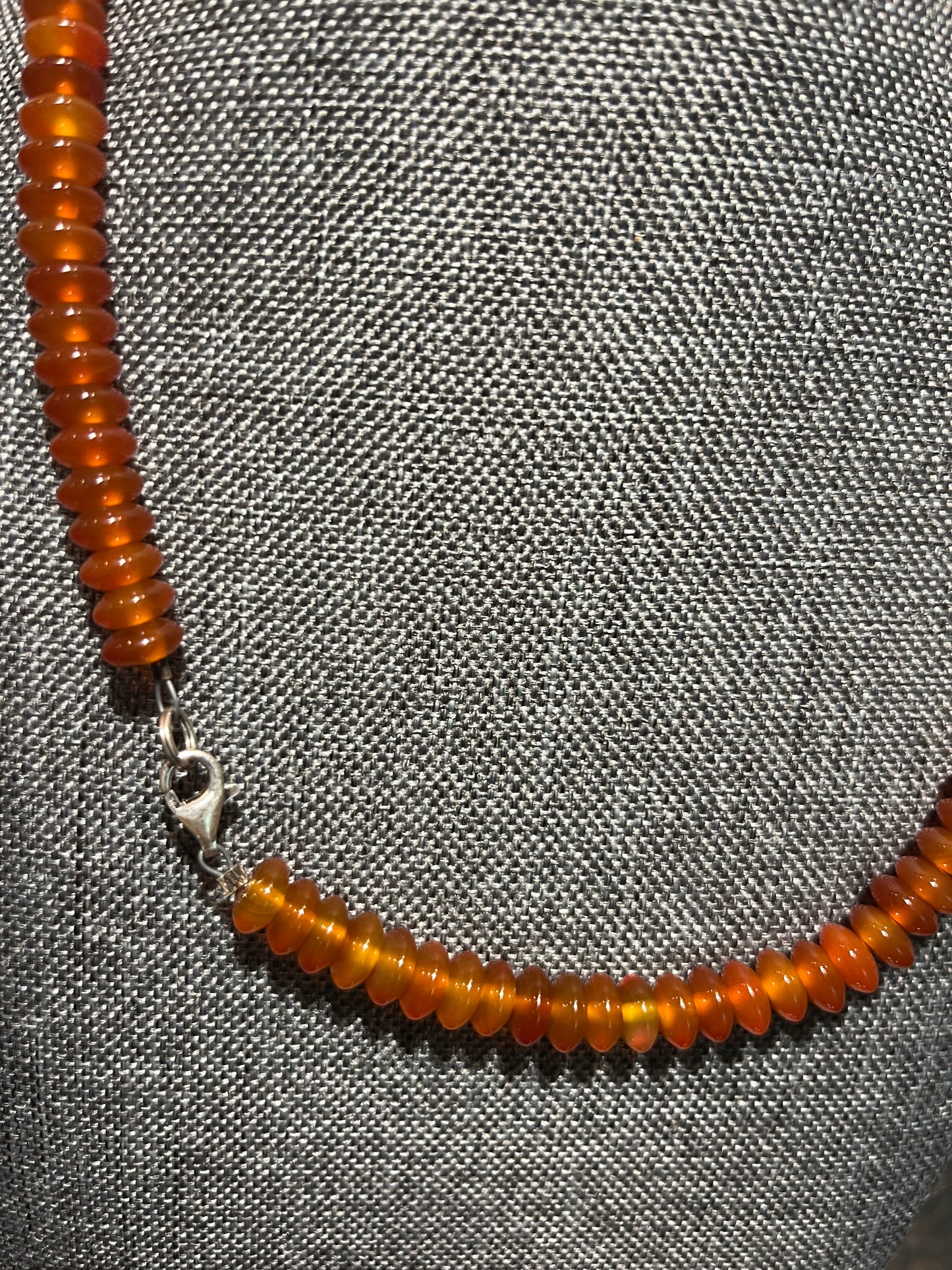 Carnelian Sterling Silver Necklace