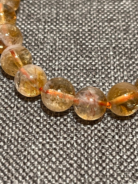 Citrine Gemstone Beaded Bracelet
