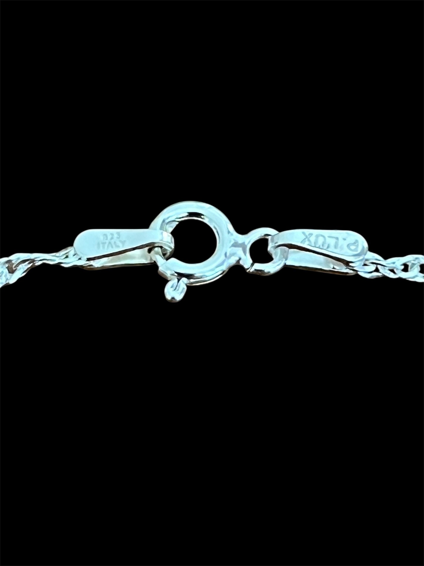 18" Sterling Silver Twisted Rope Style Chain Necklace Made In Italy