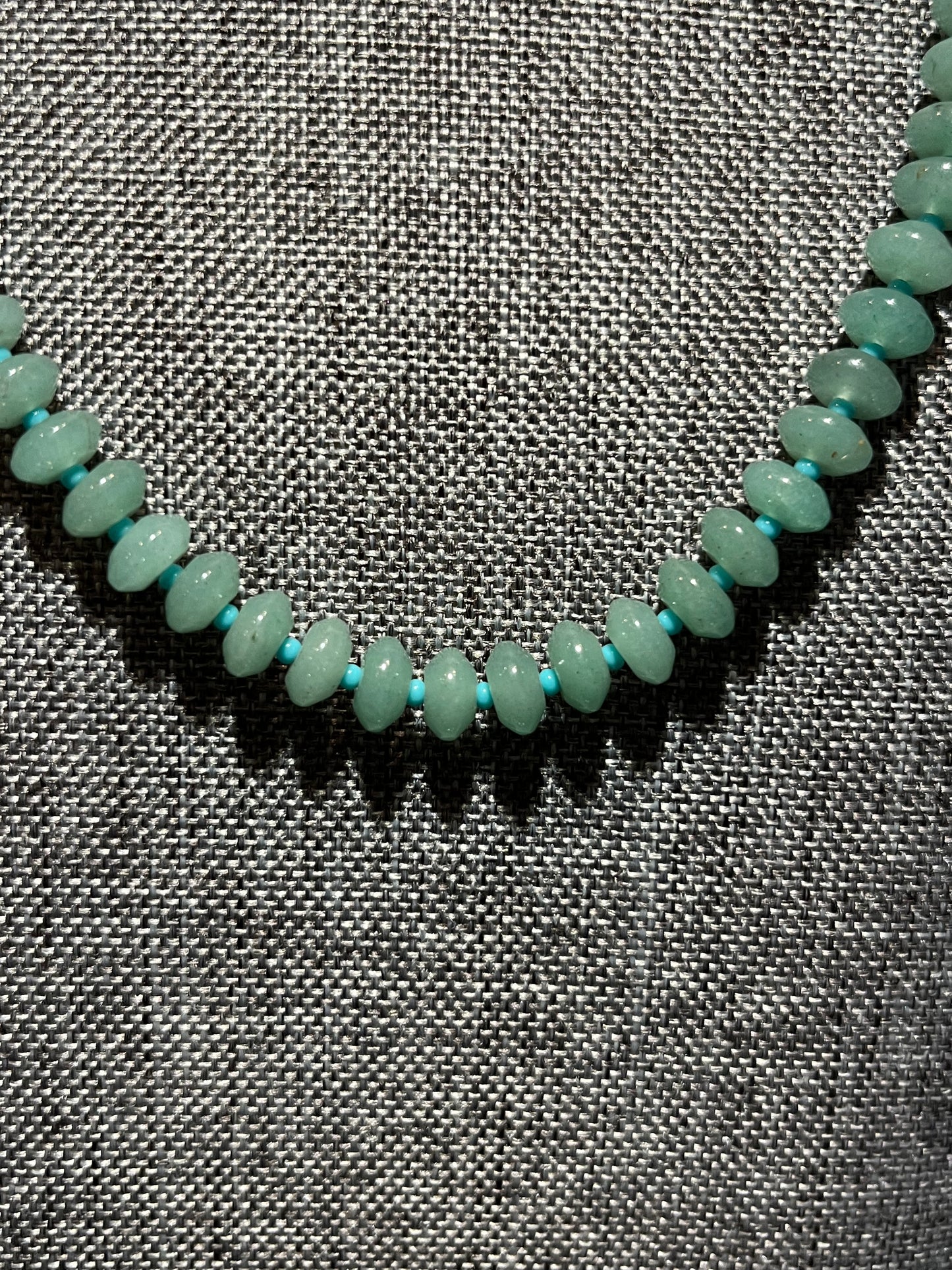 Sterling Silver Green Aventurine Necklace