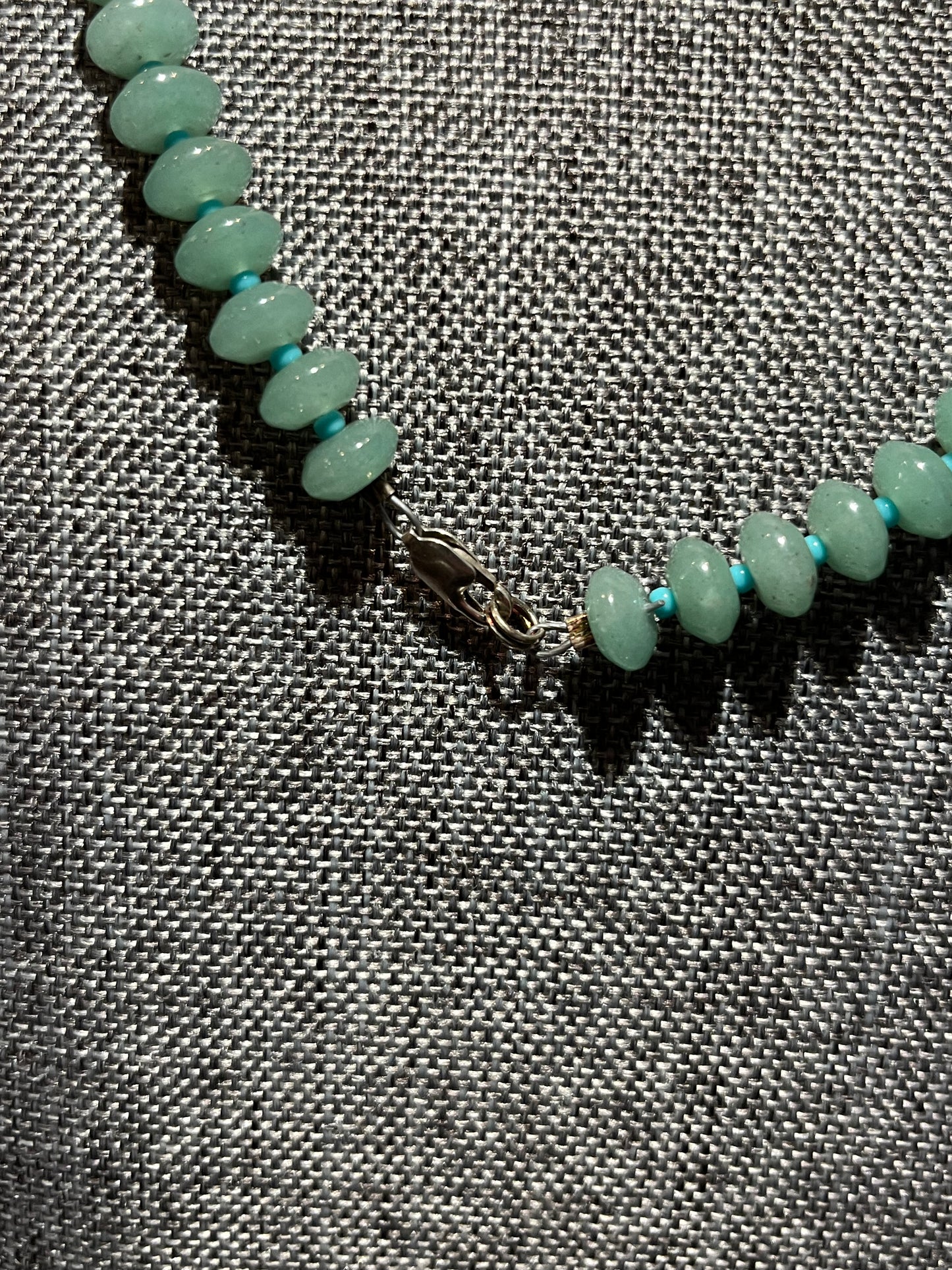 Sterling Silver Green Aventurine Necklace