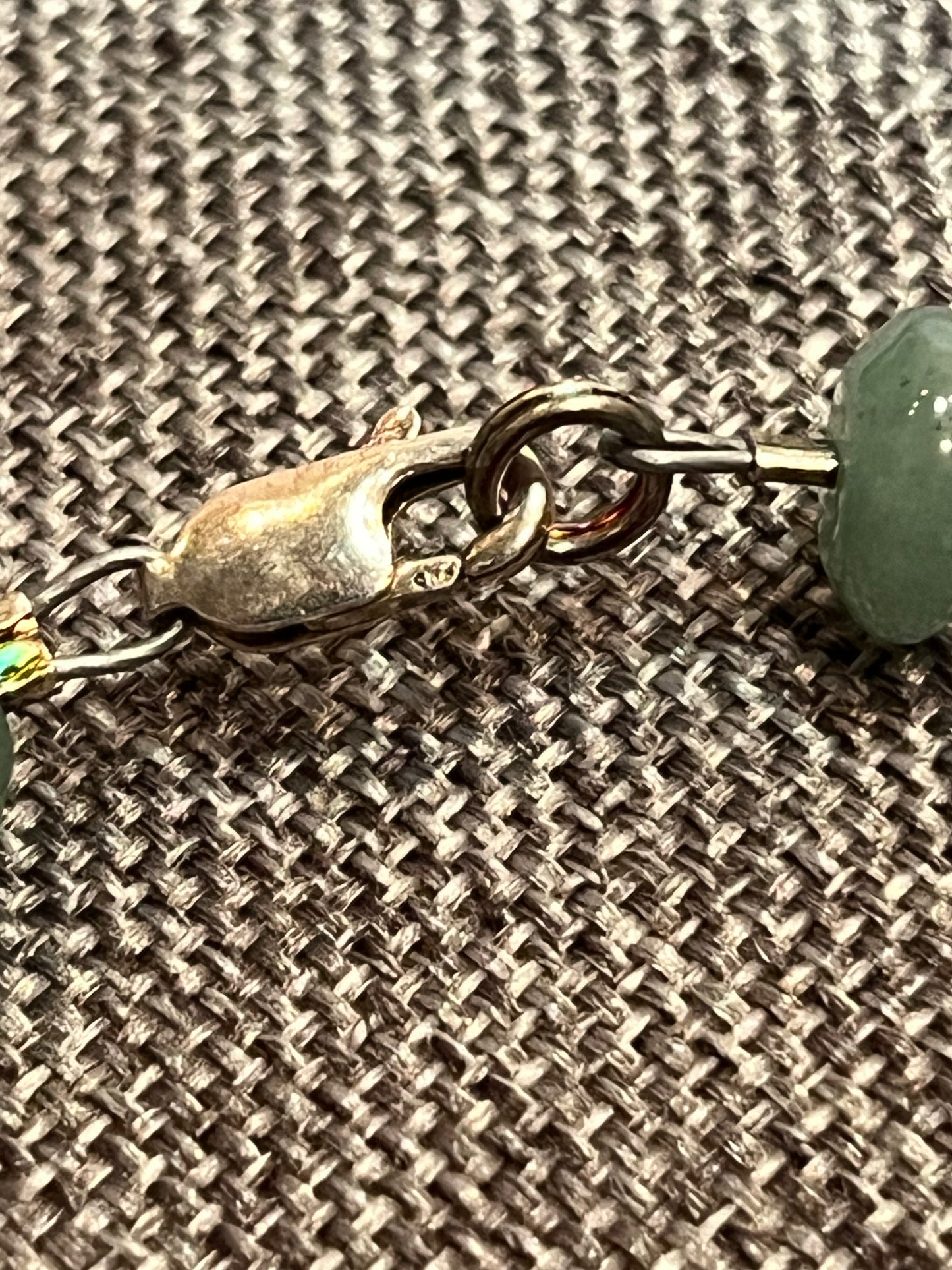 Sterling Silver Green Aventurine Necklace