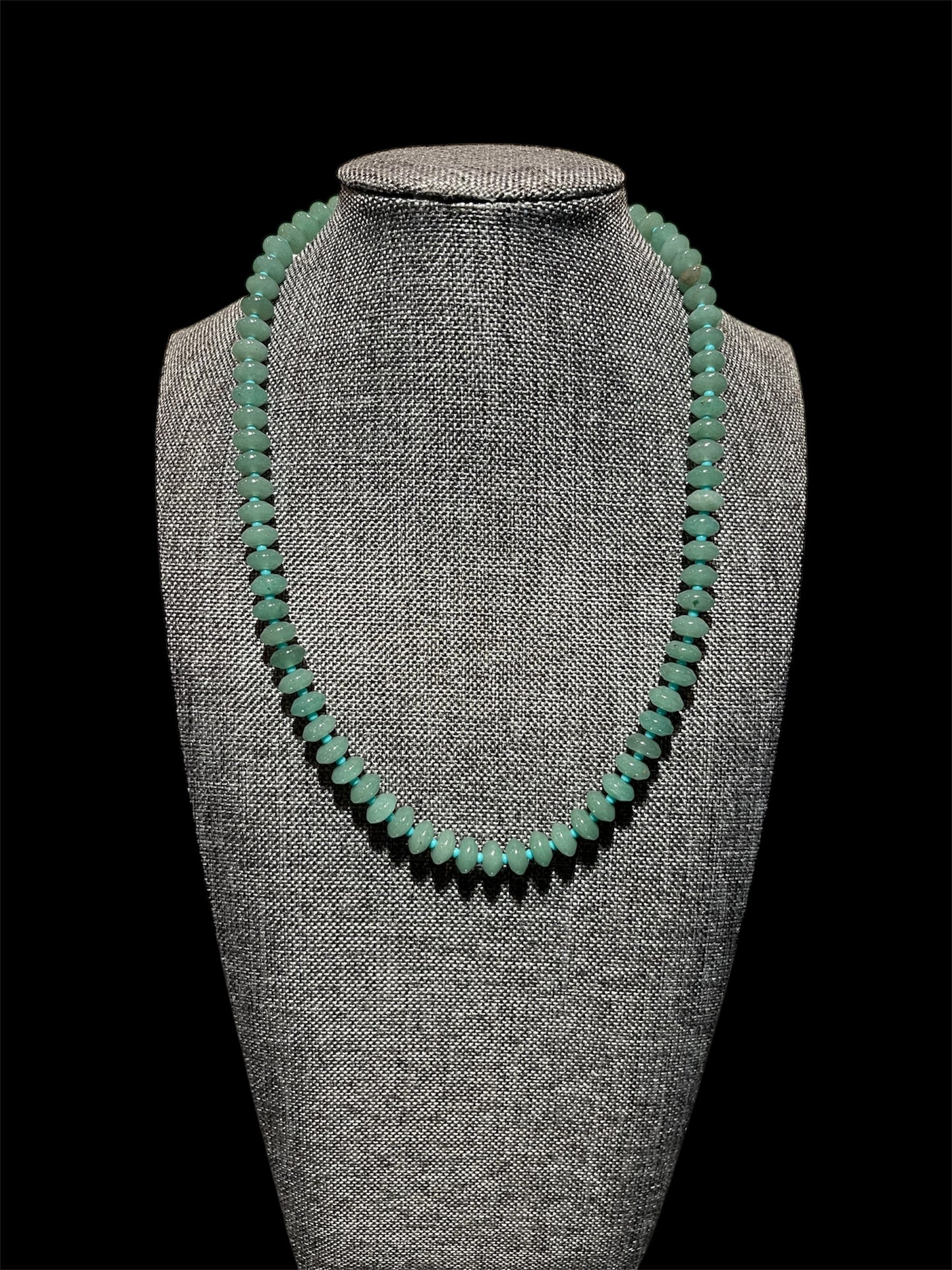 Sterling Silver Green Aventurine Necklace
