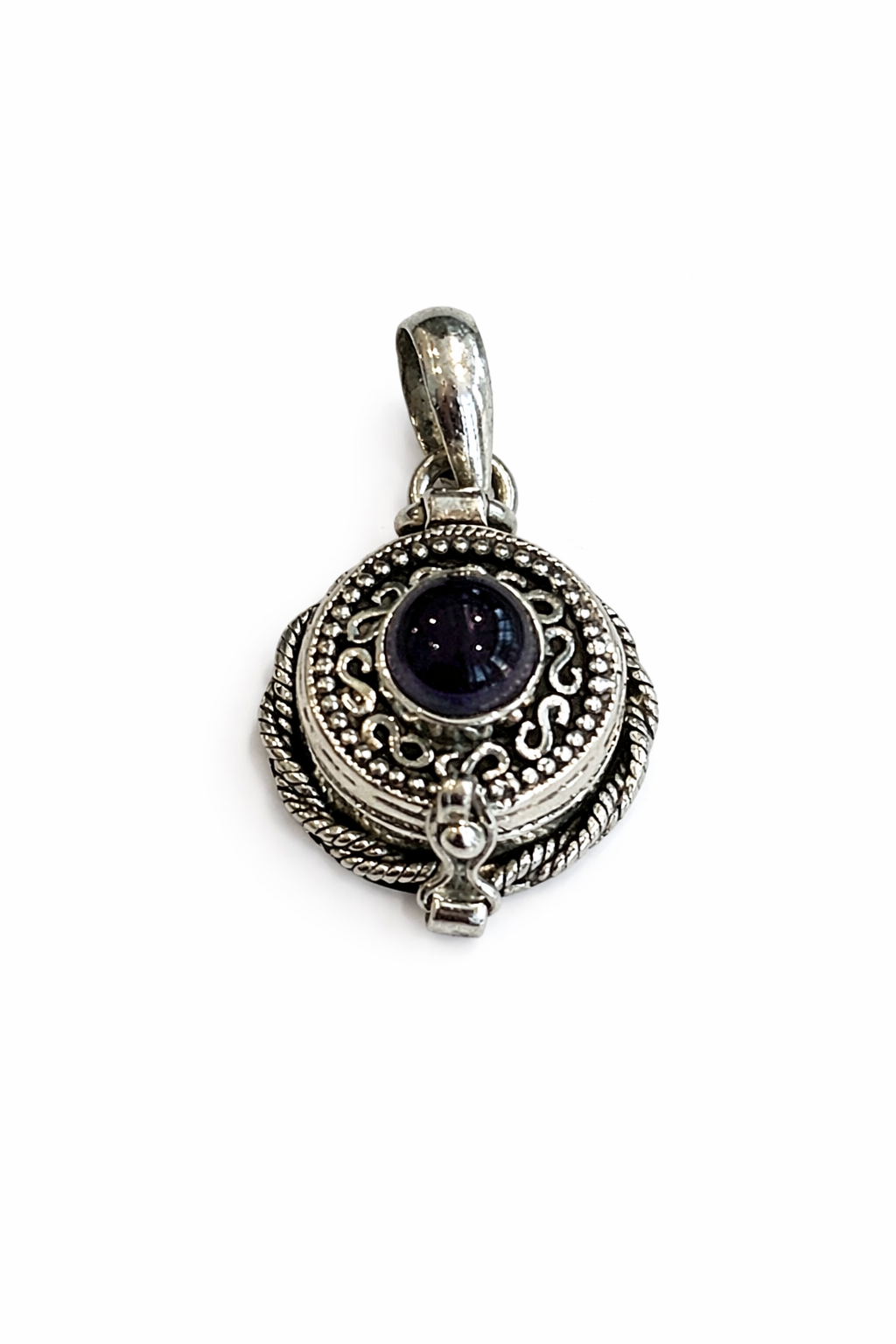 Sterling Silver Amethyst Poison Pendant Locket