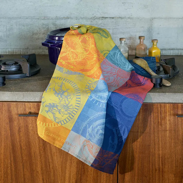 Garnier Thiebaut French Kitchen Sea Food Citronne Jacquard Towel