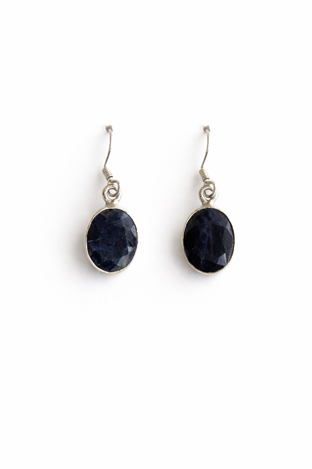 Sterling Silver Sapphire Dangle Earrings