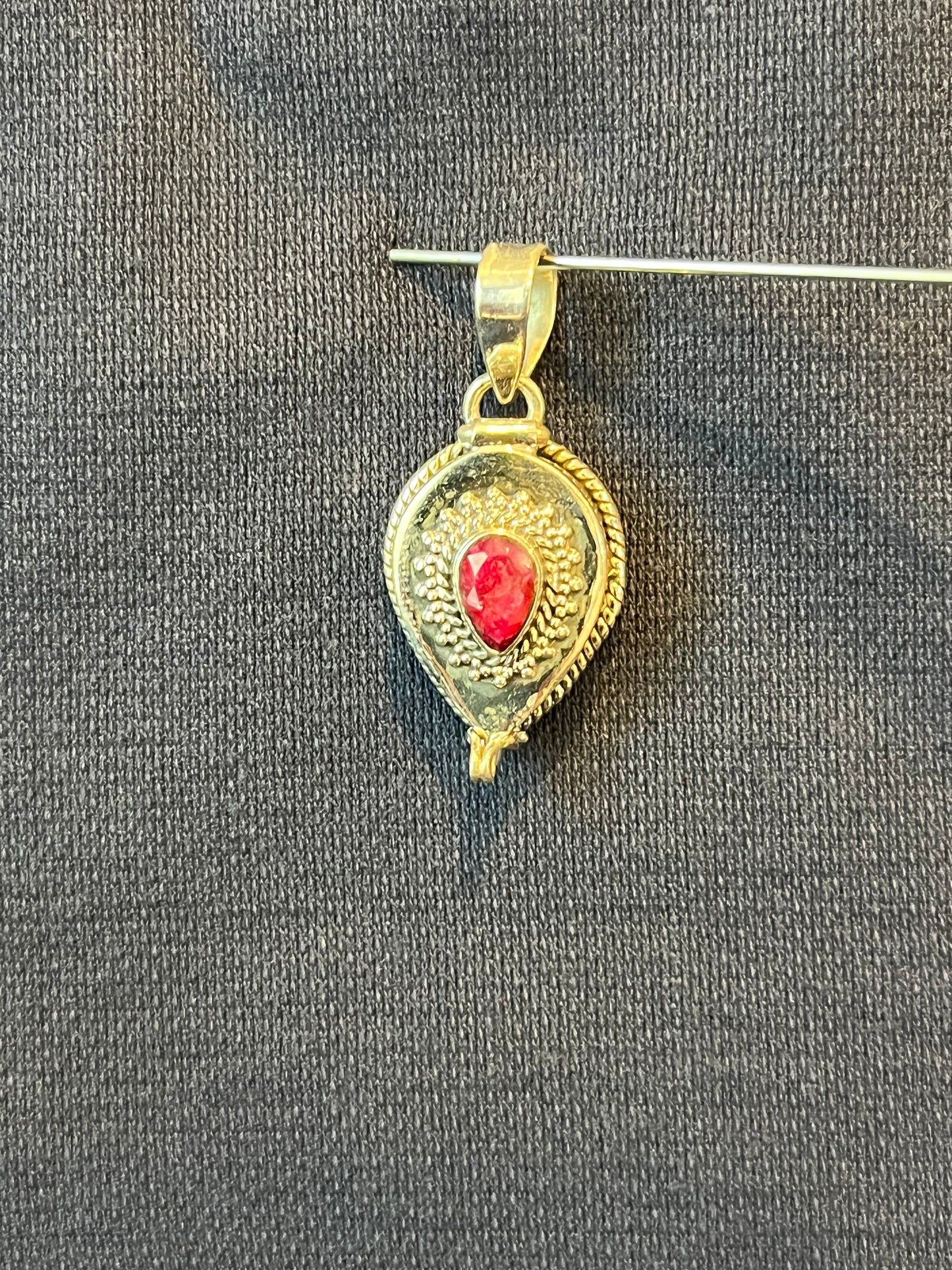 Sterling Silver Ruby Poison Pendant