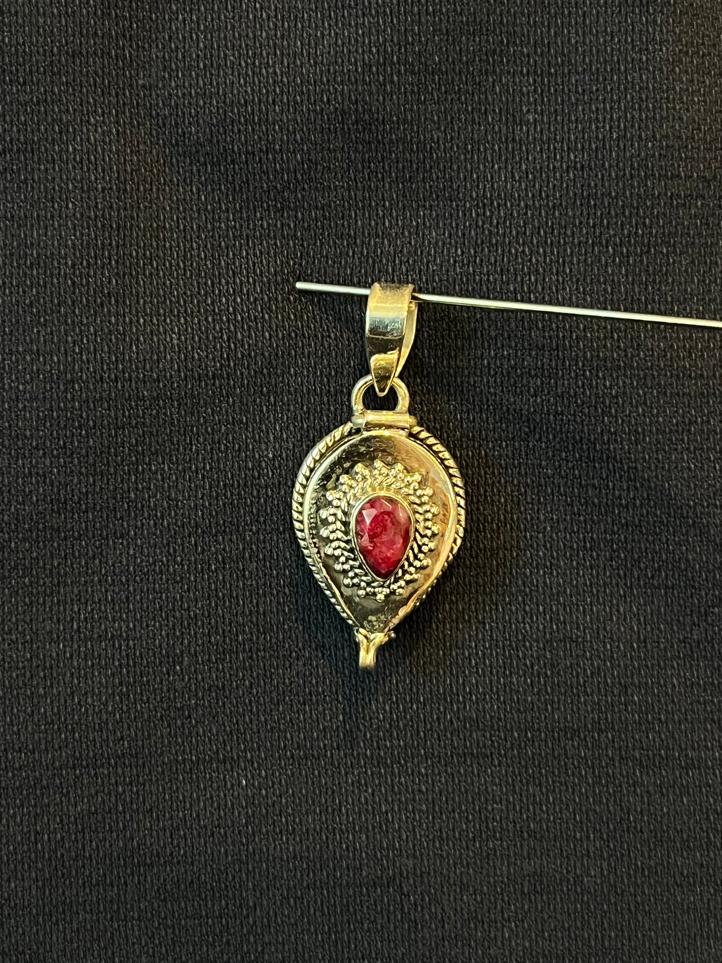 Sterling Silver Ruby Poison Pendant