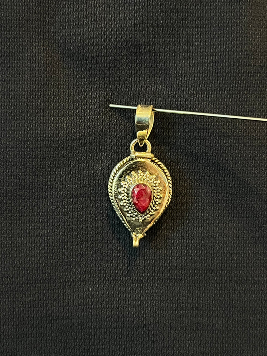 Sterling Silver Ruby Poison Pendant