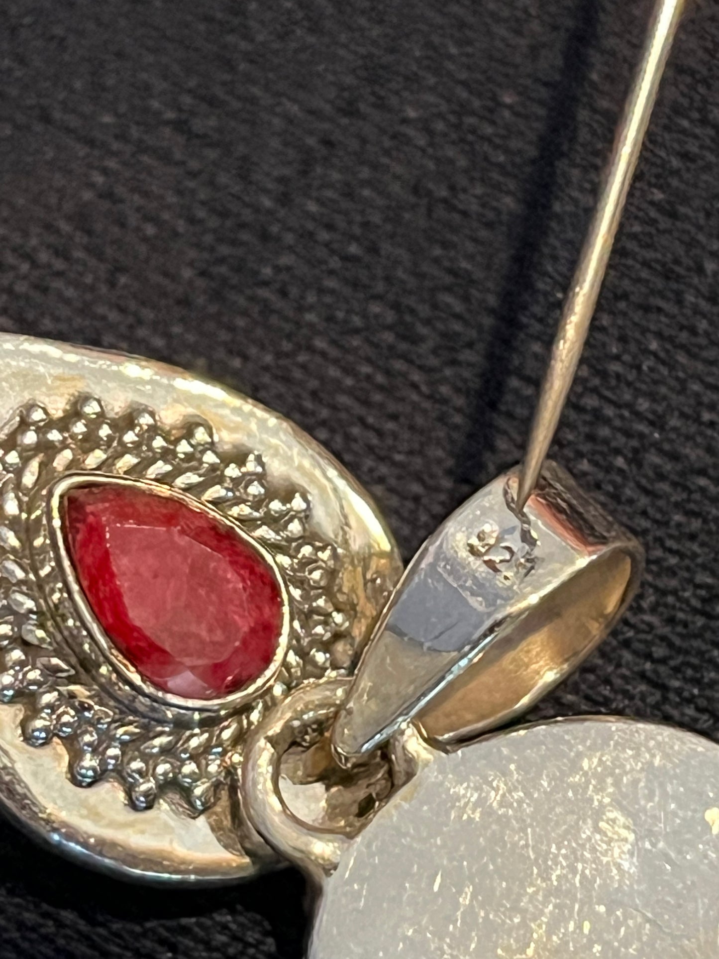 Sterling Silver Ruby Poison Pendant