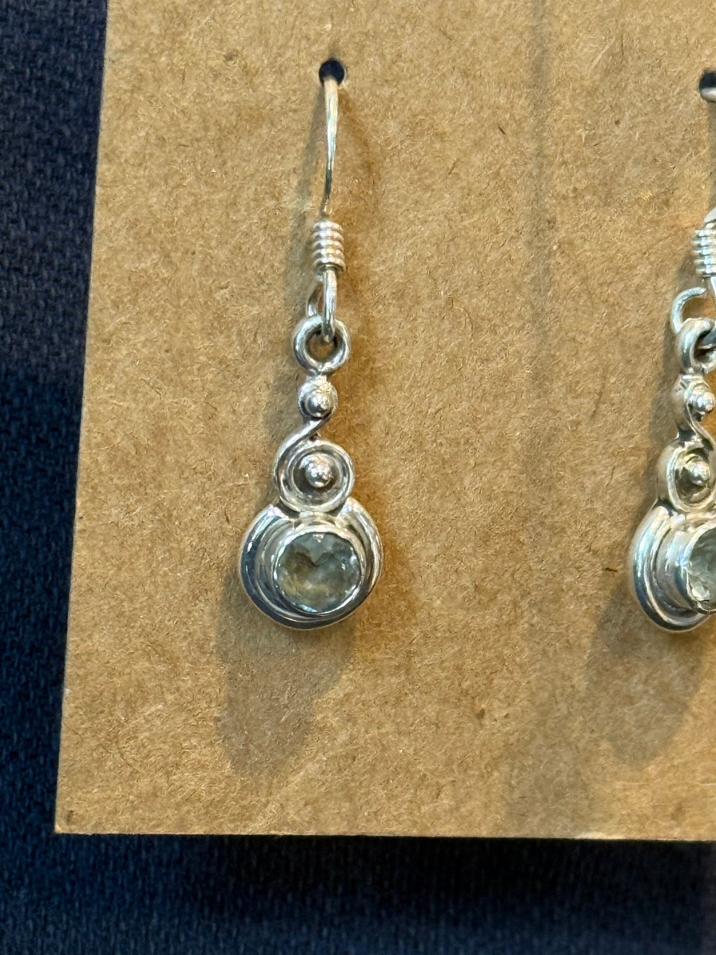 Sterling Silver Blue Topaz Dangle Earrings