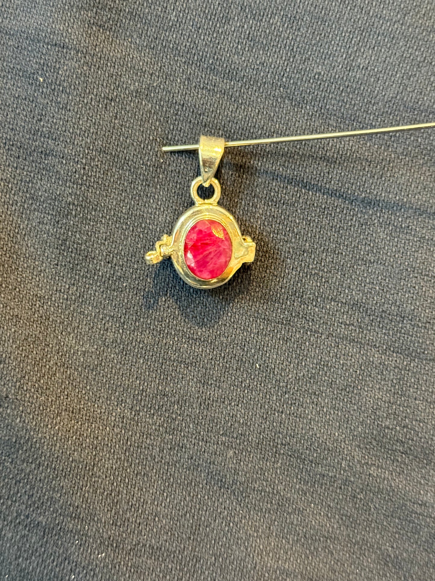 Sterling Silver Ruby Poison Pendant