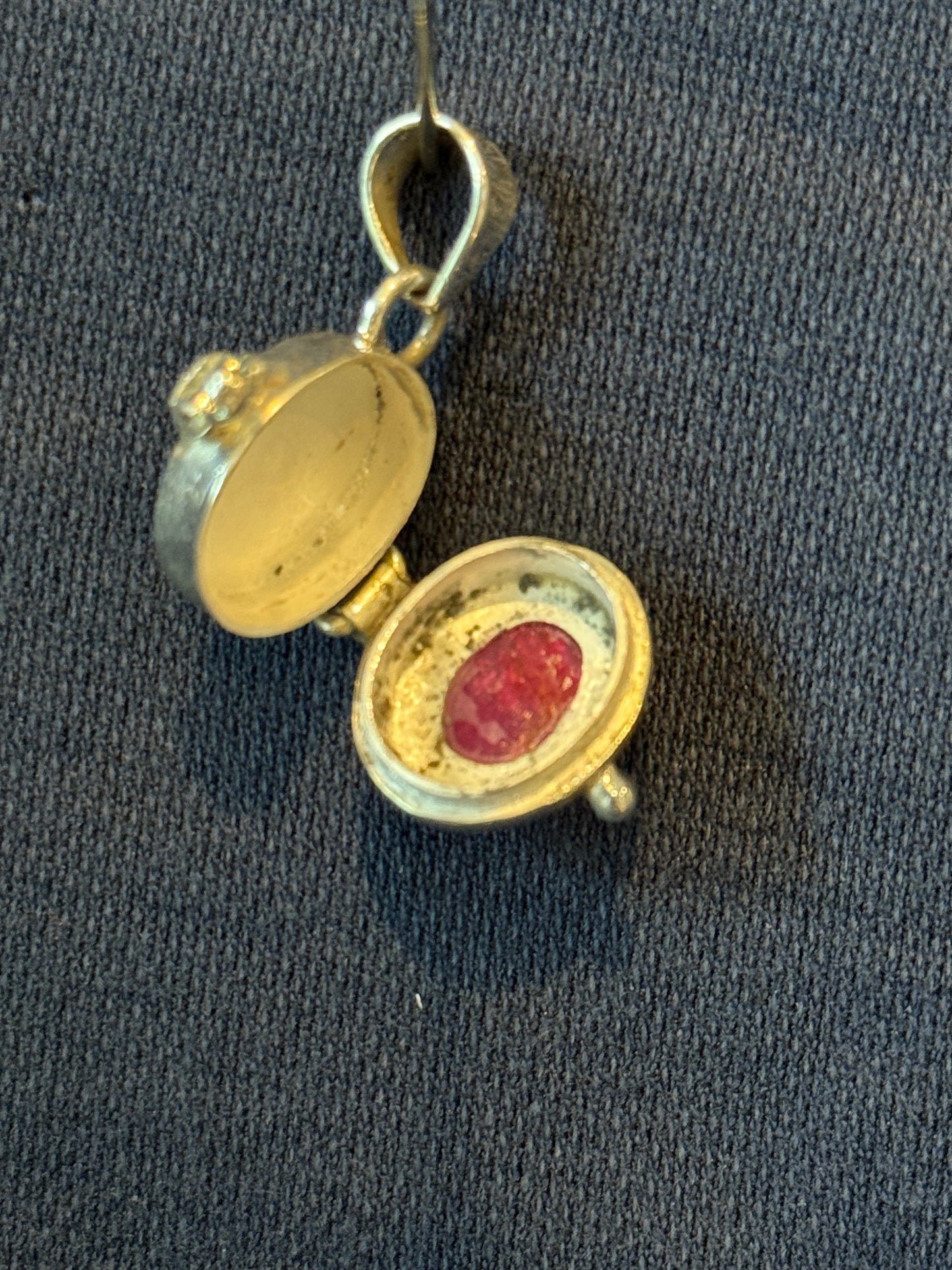 Sterling Silver Ruby Poison Pendant