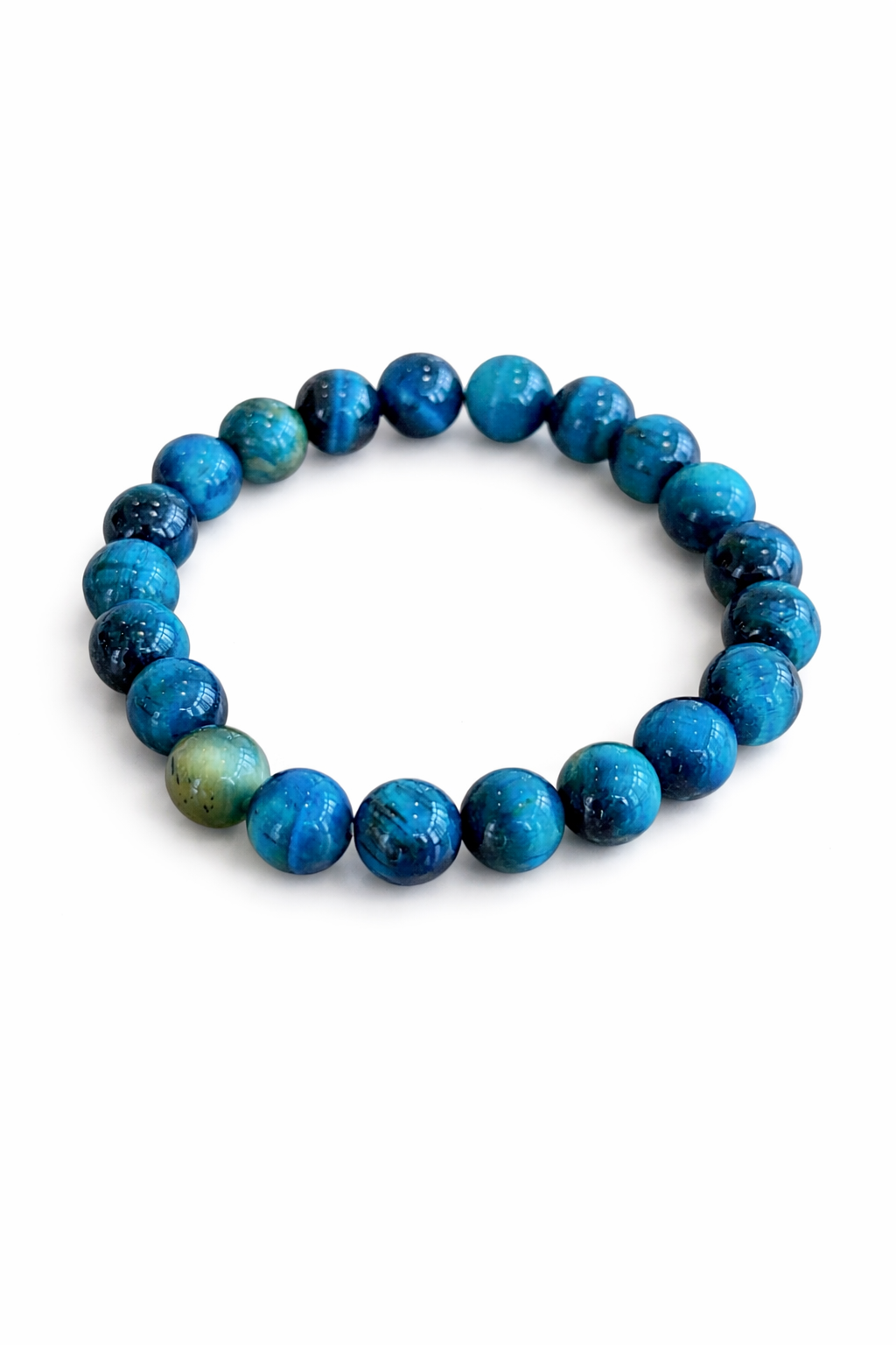 Blue Tiger's Eye Beaded 8MM Bracelet