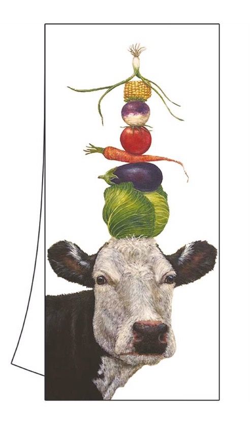 100% Cotton Kitchen/Bar Cow Towel 18" x 26" "Ida"