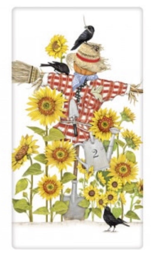 Flour Sack Kitchen Dish Towel Sunflower Scarecrow Mary Lake - Thompson
