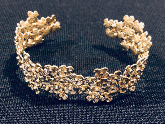 18K Gold Vermeil Flower Cluster Cuff
