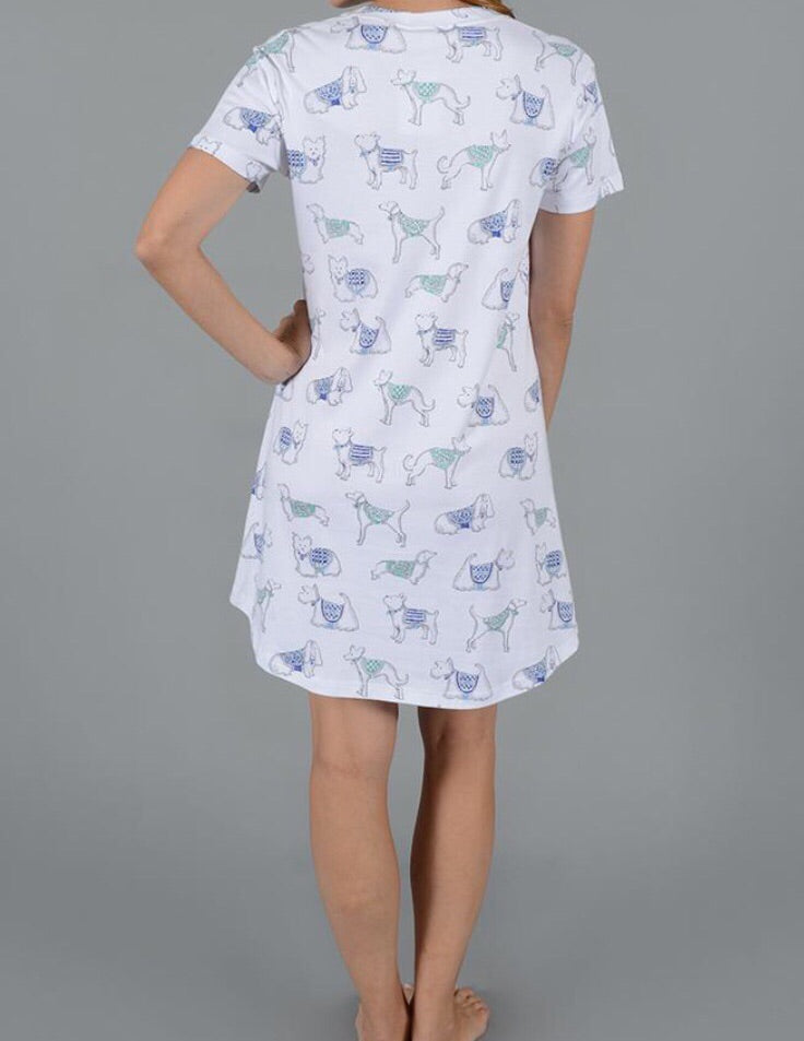 Dog Nightshirt “Pima Paws” 100% Pima Cotton Size Adult Small